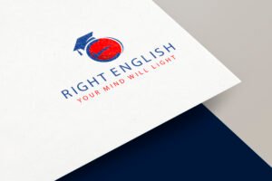 Logo mockup PSD paper, realistic modern design